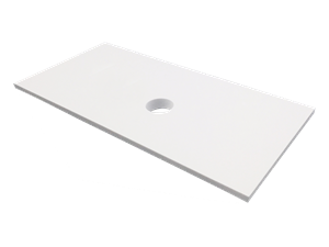 Balmani Facetta enkel wastafelblad matte Solid Surface 42 x 21 cm