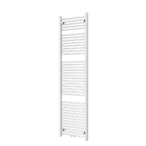 Vipera Kanza enkele handdoekradiator 50 x 180 cm centrale verwarming hoogglans wit zij- en middenaansluiting 814W