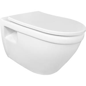 AquaVive hangtoilet Foglia wit | Soft-close & Quick release toiletzitting | Randloos toiletpot