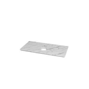 Balmani Facetta enkel wastafelblad Carrara marmer 42 x 21 cm