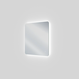 Linie Lux afgeronde hoeken badkamerspiegel 73 x 75 cm met spiegelverlichting
