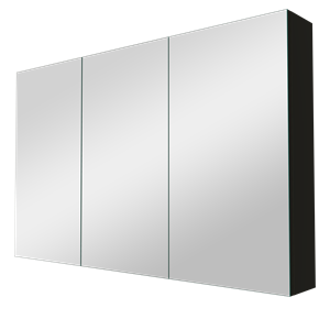Linie Montro spiegelkast 120 x 75 cm mat zwart