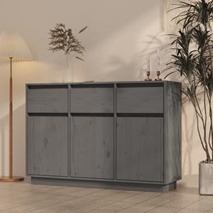 vidaXL Sideboard »Sideboard Grau 110x34x75 cm Massivholz Kiefer« (1 St)