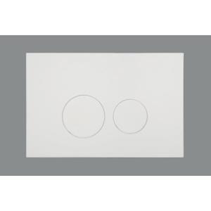 QeramiQ Push Bedieningsplaat met dualflush frontbediening voor Geberit UP320 inbouwreservoir ABS Rond Glans Wit