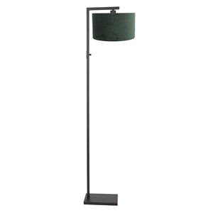Steinhauer LIGHTING Stehlampe, Stehleuchte Wohnzimmerleuchte Standlampe E27 Textil grün schwarz matt H 160 cm