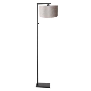 Steinhauer LIGHTING Stehlampe, Stehleuchte Standlampe Wohnzimmerleuchte E27 Textil grau schwarz matt H 160 cm