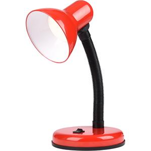 BES LED LED Bureaulamp - Velvin Brin - E27 Fitting - Aan/Uit Schakelaar - Flexibele Arm - Rood