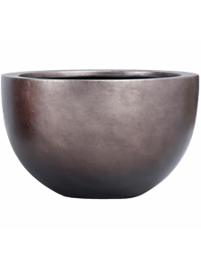 Baq Metallic Silver leaf Bowl matt coffee, 45x27cm