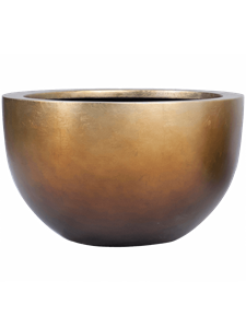 Baq Metallic Silver leaf Bowl matt honey, 45x27cm