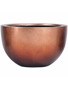 Baq Metallic Silver leaf Bowl matt copper, 45x27cm