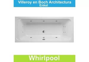 Ligbad Villeroy & Boch Architectura 180x80 cm Blaboa Whirlpool systeem Enkel 