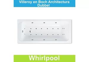 Ligbad Villeroy & Boch Architectura 170x70 cm Balboa Whirlpool systeem Dubbel 
