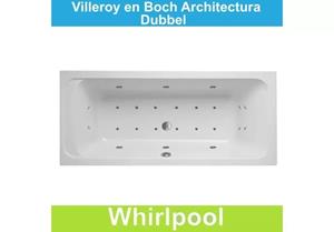 Villeroy en Boch Ligbad Villeroy & Boch Architectura 190x90 cm Balboa Whirlpool systeem Dubbel 