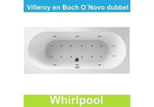 Ligbad Villeroy & Boch O.novo 190x90 cm Balboa Whirlpool systeem Dubbel 