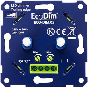 Ecodim - EcoDim ECO-DIM. 05 LED Duo Dimmer Phasenabschnitt 2x100W Maximum