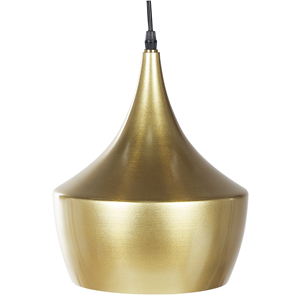 beliani Hängelampe Gold Stahl orientalischer Look Schirm in Glockenform an schwarzem Kabel Wohnzimmer Schlafzimmer Flur Küche - Gold