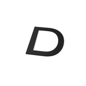 Geroba Letter D Model: Huisletter Staal