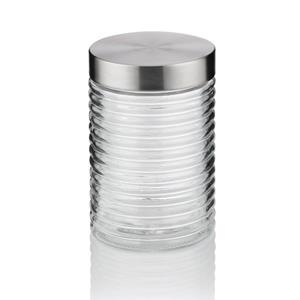 Kela Voorraadpot, 1.2 L, Glas/rvs, Zilver -  Diana