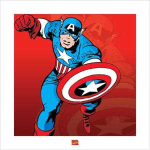 Pyramid Captain America Marvel Comics Kunstdruk 40x40cm