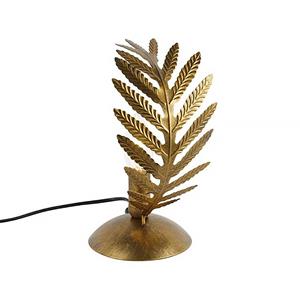 Ylumen Tafellamp Palm 1 blad H 24 cm goud bruin