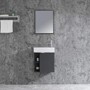 Badstuber Spring toiletmeubel 50x60cm grijs met spiegel