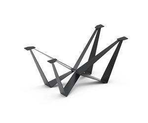 DELIFE Tischgestell Spider Metall Schwarz für Ausziehtische von 180-220 cm