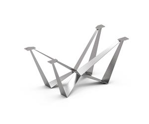 DELIFE Tischgestell Spider Metall Silber für Ausziehtische von 180-220 cm