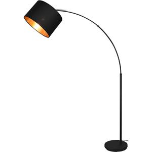 BES LED LED Vloerlamp - Trion Corry - E27 Fitting - Rond - Mat Zwart - Aluminium