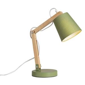 Leen Bakker Bureaulamp Olaf - groen - 40xØ14cm