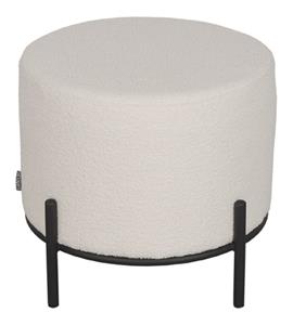 LABEL51 Hocker Troy Bouclé, 46cm - Ivory