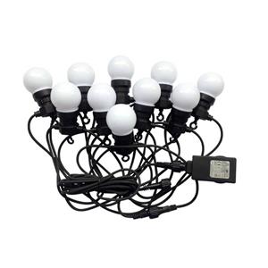 V-TAC - LED Leuchtschnur 5m - 10 milchige LED's - 3000K Warmweiß - IP44 Lichtvorhang für den Außenbereich