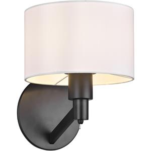 BES LED LED Wandlamp - Wandverlichting - Trion Cindy - E27 Fitting - Rond - Mat Zwart - Aluminium