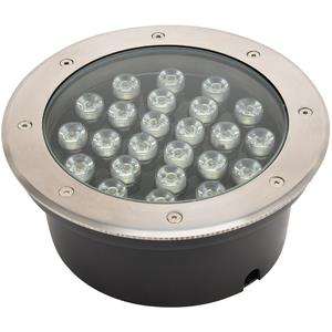 BES LED LED Grondspot - Aruz - Inbouw Rond - 24W - Waterdicht IP67 - Natuurlijk Wit 4000K - Rond - Mat Chroom - RVS
