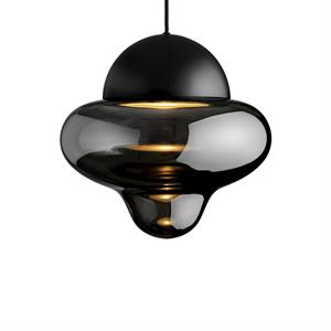 DESIGN BY US Hanglamp Nutty XL, rookgrijs / zwart, Ø 30 cm
