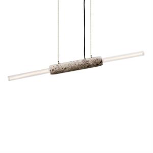 DESIGN BY US Hanglamp Limbo, marmer, bruin, 2-lamps, in hoogte verstelbaar
