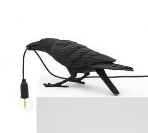 Seletti Bird Tischlampe Schwarz Außenbereich