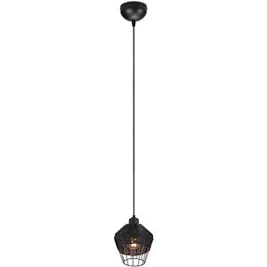 BES LED LED Hanglamp - Hangverlichting - Trion Bera - E27 Fitting - 1-lichts - Rond - Zwart - Aluminium