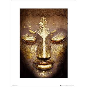 Yourdecoration Gbeye Buddha Gold Kunstdruk 50x70cm
