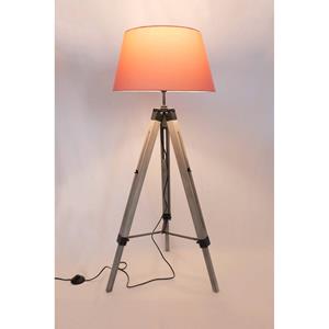 Stehlampe - Tripod Stehlampe - Stehlampe Wohnzimmer - 145 cm - Rot/Rosa - Maxxhome - Beige