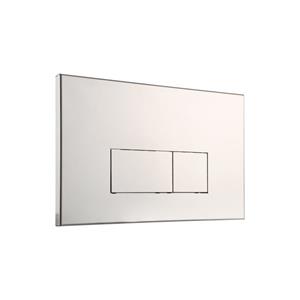 QeramiQ Push Bedieningsplaat met dualflush frontbediening voor Geberit UP320 inbouwreservoir Metaal Rechthoek Mat Wit