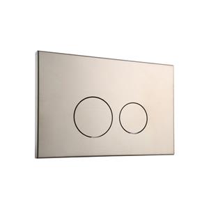 QeramiQ Push Bedieningsplaat met dualflush frontbediening voor Geberit UP320 inbouwreservoir Metaal Rond Gunmetal