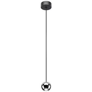 BRUMBERG LED hanglamp Bal, aluminium, zwart/chroom