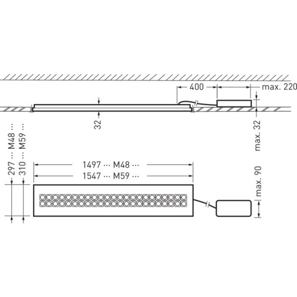 Trilux 7623051 Creavo M59- #7623051 LED-Deckenleuchte LED 49W Weiß
