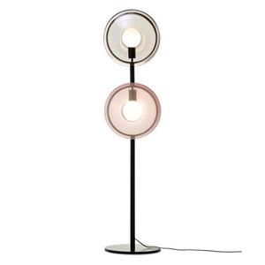 Bomma Orbital Vloerlamp - Zwarte fitting - Roze/wit