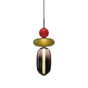 Bomma Pebbles Small Hanglamp - Configuratie 2 - Zwart, groen & rood