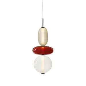 Bomma Pebbles Small Hanglamp - Configuratie 7 - Wit & rood