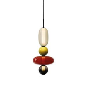 Bomma Pebbles Small Hanglamp - Configuratie 9 - Wit, geel, rood & zwart