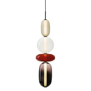 Bomma Pebbles Large Hanglamp - Configuratie 5 - Zwart, rood & wit