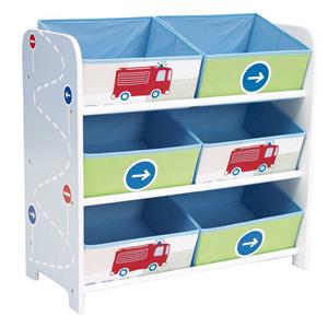 Moose Toys Mehrzweckregal »Fahrzeuge - Regal zur Spielzeugaufbewahrung mit 6 Kisten für Kinder«
