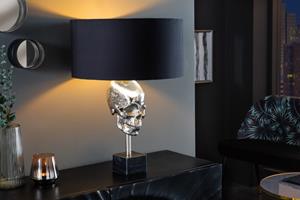 Invicta Interior Tafellamp Skull Zwart Zilver 40cm - 41528